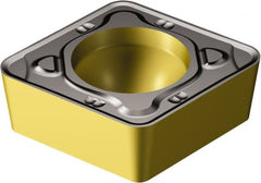Sandvik Coromant - CCMT432 KR Grade 3210 Carbide Turning Insert - TiCN/AI2O3/TiN Finish, 80° Diamond, 1/2" Inscr Circle, 3/16" Thick, 1/32" Corner Radius - Exact Tooling