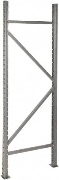 Value Collection - 1,700 Lb Capacity Bulk Storage Adjustable Rack End Kit - 72" High x 24", 36" & 48" Deep, Gray - Exact Tooling