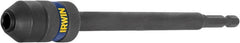 Irwin - 1/4" Drive Standard Socket Extension - 6" OAL, Black Oxide Finish - Exact Tooling