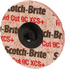 3M - 3" Disc Diam, Aluminum Oxide Quick Change Disc - Type R Attaching System, Nonwoven, Maroon, Medium Grade, 18,000 RPM - Exact Tooling