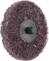 3M - 3" Disc Diam, Aluminum Oxide Quick Change Disc - Type R Attaching System, Nonwoven, Purple, Medium Grade, 15,000 RPM - Exact Tooling