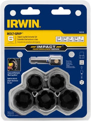 Irwin - 6 Piece Bolt Extractor Set - Clam Shell - Exact Tooling