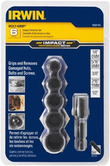 Irwin - 6 Piece Bolt Extractor Set - Clam Shell - Exact Tooling
