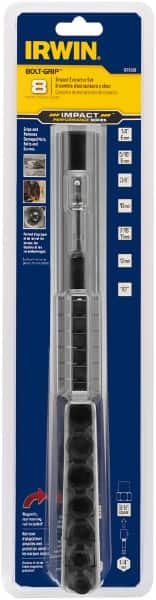Irwin - 8 Piece Bolt Extractor Set - Magnetic Rail - Exact Tooling
