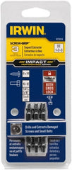 Irwin - 3 Piece Bolt Extractor Set - Clam Shell - Exact Tooling