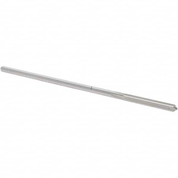 Alvord Polk - #27 Cobalt 4 Flute Chucking Reamer - Straight Flute, 0.135" Straight Shank, 1" Flute Length, 4" OAL - Exact Tooling