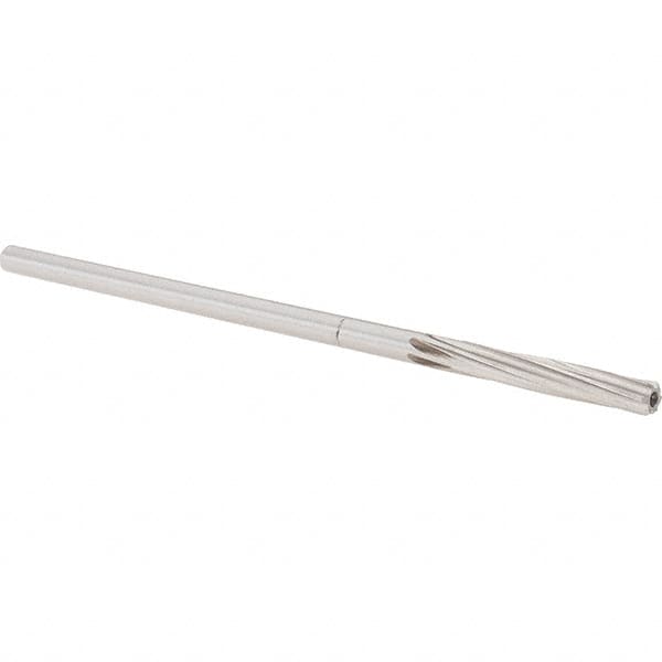 Alvord Polk - 6mm High Speed Steel 6 Flute Chucking Reamer - Spiral Flute, 0.2265" Straight Shank, 1-1/2" Flute Length, 6" OAL - Exact Tooling