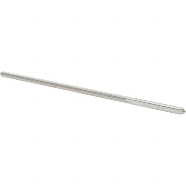 Alvord Polk - 0.101" High Speed Steel 4 Flute Chucking Reamer - Straight Flute, 0.095" Straight Shank, 7/8" Flute Length, 3-1/2" OAL - Exact Tooling