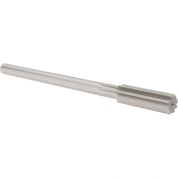 Alvord Polk - 0.612" High Speed Steel 8 Flute Chucking Reamer - Straight Flute, Straight Shank - Exact Tooling