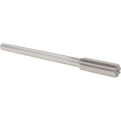Alvord Polk - 0.612" High Speed Steel 8 Flute Chucking Reamer - Straight Flute, Straight Shank - Exact Tooling