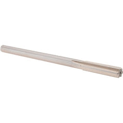 Alvord Polk - 0.4905" High Speed Steel 6 Flute Chucking Reamer - Straight Flute, 0.4355" Straight Shank, 2" Flute Length, 8" OAL - Exact Tooling