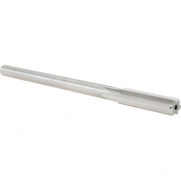Alvord Polk - 0.4415" High Speed Steel 6 Flute Chucking Reamer - Straight Flute, 0.373" Straight Shank, 1-3/4" Flute Length, 7" OAL - Exact Tooling