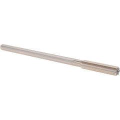 Alvord Polk - 0.345" High Speed Steel 6 Flute Chucking Reamer - Straight Flute, 0.2792" Straight Shank, 1-1/2" Flute Length, 6" OAL - Exact Tooling