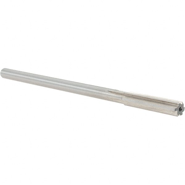 Alvord Polk - 0.32" High Speed Steel 6 Flute Chucking Reamer - Straight Flute, 0.2792" Straight Shank, 1-1/2" Flute Length, 6" OAL - Exact Tooling