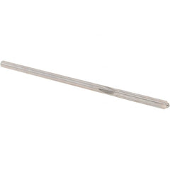 Alvord Polk - 0.141" High Speed Steel 4 Flute Chucking Reamer - Straight Flute, 0.135" Straight Shank, 1" Flute Length, 4" OAL - Exact Tooling