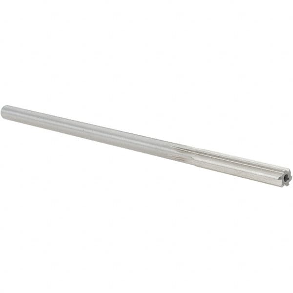 Alvord Polk - 0.2465" High Speed Steel 6 Flute Chucking Reamer - Straight Flute, 0.2329" Straight Shank, 1-1/2" Flute Length, 6" OAL - Exact Tooling