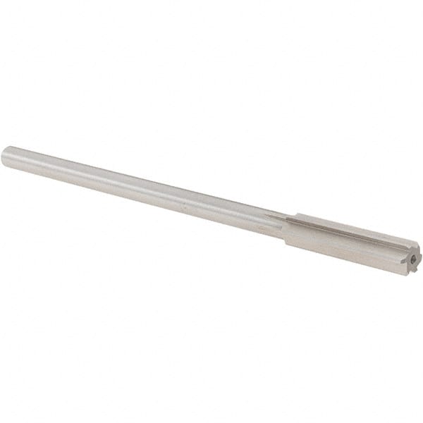 Alvord Polk - 13/32" High Speed Steel 6 Flute Chucking Reamer - Straight Flute, 0.3105" Straight Shank, 1-3/4" Flute Length, 7" OAL - Exact Tooling