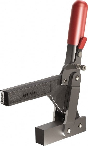 De-Sta-Co - 1,147 Lb Holding Capacity, Vertical Handle, Manual Hold Down Toggle Clamp - 138° Handle Movement, 74° Bar Opening, Solid Bar, Solid Base, Oxide Finish, Forged Alloy Steel - Exact Tooling