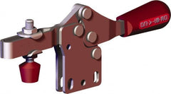 De-Sta-Co - 202 Lb Holding Capacity, Horizontal Handle, Manual Hold Down Toggle Clamp - 61° Handle Movement, 91° Bar Opening, U-Bar, Straight Base, Carbon Steel - Exact Tooling