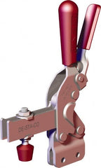 De-Sta-Co - 1,401 Lb Holding Capacity, Vertical Handle, Manual Hold Down Toggle Clamp - 66° Handle Movement, 78° Bar Opening, U-Bar, Straight Base, Carbon Steel - Exact Tooling