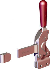 De-Sta-Co - 1,401 Lb Holding Capacity, Vertical Handle, Manual Hold Down Toggle Clamp - 66° Handle Movement, 78° Bar Opening, Solid Bar, Straight Base, Carbon Steel - Exact Tooling