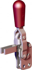 De-Sta-Co - 200 Lb Holding Capacity, Vertical Handle, Manual Hold Down Toggle Clamp - 65° Handle Movement, 105° Bar Opening, U-Bar, Straight Base, Carbon Steel - Exact Tooling