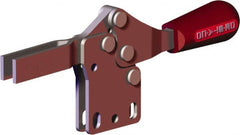 De-Sta-Co - 202 Lb Holding Capacity, Horizontal Handle, Manual Hold Down Toggle Clamp - 61° Handle Movement, 91° Bar Opening, U-Bar, Straight Base, Carbon Steel - Exact Tooling