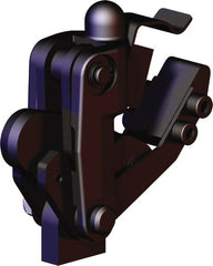 De-Sta-Co - 1,574 Lb Holding Capacity, Vertical Handle, Manual Hold Down Toggle Clamp - 200° Bar Opening, Weldable Base, Oxide Finish, Forged Alloy Steel - Exact Tooling