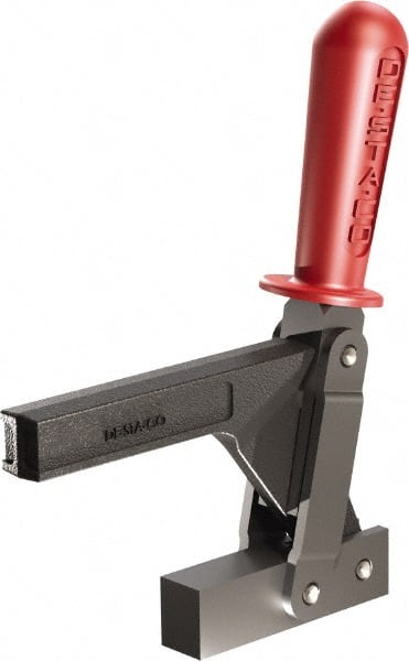 De-Sta-Co - 1,147 Lb Holding Capacity, Vertical Handle, Manual Hold Down Toggle Clamp - 138° Handle Movement, 74° Bar Opening, Solid Bar, Solid Base, Oxide Finish, Forged Alloy Steel - Exact Tooling