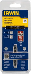 Irwin - Screw Extractor - #1 Extractor, 1/4" Socket, 1/4" Hex, 2" OAL - Exact Tooling