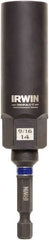 Irwin - 3/8" Drive Reverse Spiral Flute Hex Bolt Remover - 1/4" Hex, 2-1/2" OAL - Exact Tooling