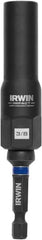 Irwin - 3/8" Drive Reverse Spiral Flute Hex Bolt Remover - 1/4" Hex, 2-1/2" OAL - Exact Tooling