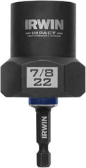 Irwin - 1/2" Drive Reverse Spiral Flute Hex Bolt Remover - 1/4" Hex, 1-3/4" OAL - Exact Tooling