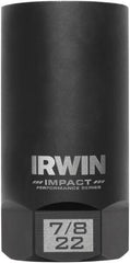 Irwin - 3/8" Drive Reverse Spiral Flute Hex Bolt Remover - 1/4" Hex, 2-1/2" OAL - Exact Tooling