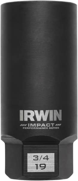 Irwin - 3/8" Drive Reverse Spiral Flute Hex Bolt Remover - 1/4" Hex, 2-1/2" OAL - Exact Tooling