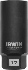 Irwin - 3/8" Drive Reverse Spiral Flute Hex Bolt Remover - 1/4" Hex, 2-1/2" OAL - Exact Tooling