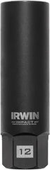 Irwin - 3/8" Drive Reverse Spiral Flute Hex Bolt Remover - 1/4" Hex, 2-1/2" OAL - Exact Tooling