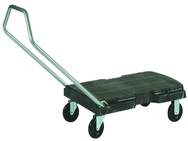 Triple® Trolley, Standard Duty with Handle - 5" dia x 7/8" casters -- Sturdy foam deck - Exact Tooling