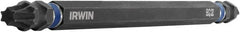 Irwin - #2" Square Size Torx/Square Bit - 1/4" Hex Drive, 6" OAL - Exact Tooling