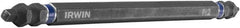 Irwin - #2" Square Size Phillips/Square Screwdriver Bit - 1/4" Hex Drive, 6" OAL - Exact Tooling