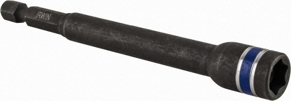 Irwin - 5/16" Magnetic Nutsetter - 1/4" Hex Drive, 4" OAL, 1/2" Socket Nose Diam - Exact Tooling