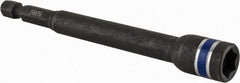 Irwin - 5/16" Magnetic Nutsetter - 1/4" Hex Drive, 4" OAL, 1/2" Socket Nose Diam - Exact Tooling