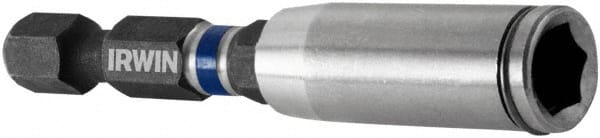 Irwin - 1/4" Drive, Magnetic Holder with C-Ring Screwdriver Bit - 3" OAL - Exact Tooling