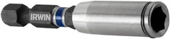 Irwin - 1/4" Drive, Magnetic Holder with C-Ring Screwdriver Bit - 3" OAL - Exact Tooling
