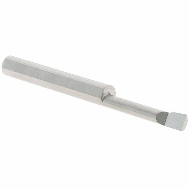 Scientific Cutting Tools - 0.14" Min Bore Diam, 3/4" Max Bore Depth, 3/16 Shank Diam, Corner Radius Boring Bar - 0.0065" Corner Radius, Right Hand Cut, Solid Carbide, Uncoated - Exact Tooling