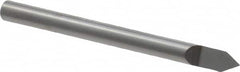 Scientific Cutting Tools - 60° Incl Angle, 1/8" Shank Diam, 2" OAL, 0.005" Cut Diam, Conical Engraving Cutter - 0.103" LOC, 0.005" Tip Diam, Right Hand Cut, Submicron Solid Carbide - Exact Tooling