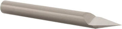 Scientific Cutting Tools - 30° Incl Angle, 1/4" Shank Diam, 2-1/2" OAL, 0.009" Cut Diam, Conical Engraving Cutter - 0.447" LOC, 0.009" Tip Diam, Right Hand Cut, Submicron Solid Carbide, AlTiN+ Finish - Exact Tooling