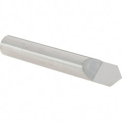Scientific Cutting Tools - 90° Incl Angle, 3/8" Shank Diam, 2-1/2" OAL, 0.013" Cut Diam, Conical Engraving Cutter - 0.18" LOC, 0.013" Tip Diam, Right Hand Cut, Submicron Solid Carbide, Uncoated - Exact Tooling
