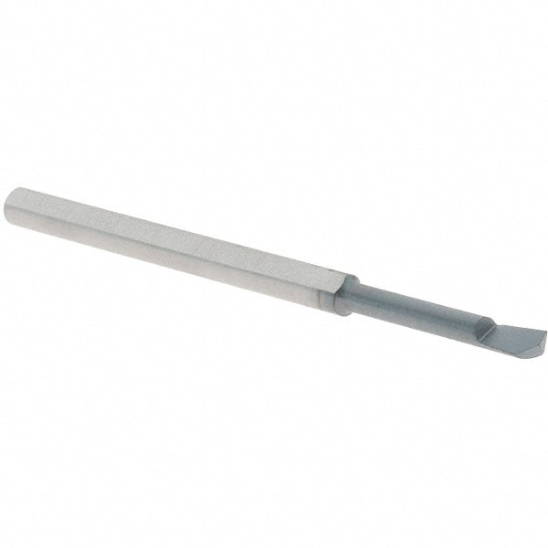 Scientific Cutting Tools - 0.1" Min Bore Diam, 5/8" Max Bore Depth, 1/8 Shank Diam, Helical Boring Bar - Right Hand Cut, Solid Carbide, AlTiN+ Finish - Exact Tooling
