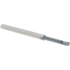 Scientific Cutting Tools - 0.1" Min Bore Diam, 5/8" Max Bore Depth, 1/8 Shank Diam, Helical Boring Bar - Right Hand Cut, Solid Carbide, AlTiN+ Finish - Exact Tooling